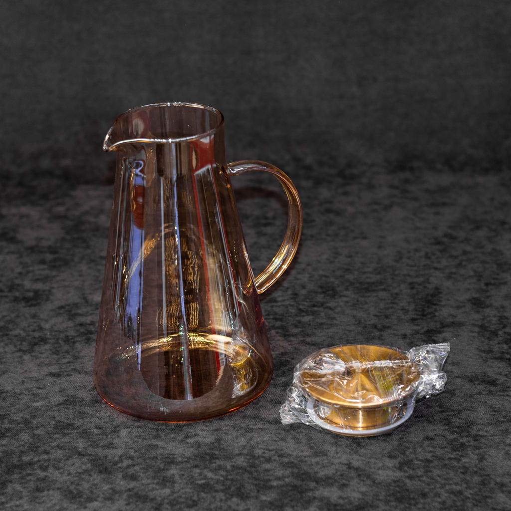 Набор кувшин 1,95 л + 6 низких стаканов 270 мл из цв.стекла в упак., арт. 008THJ/TH DM