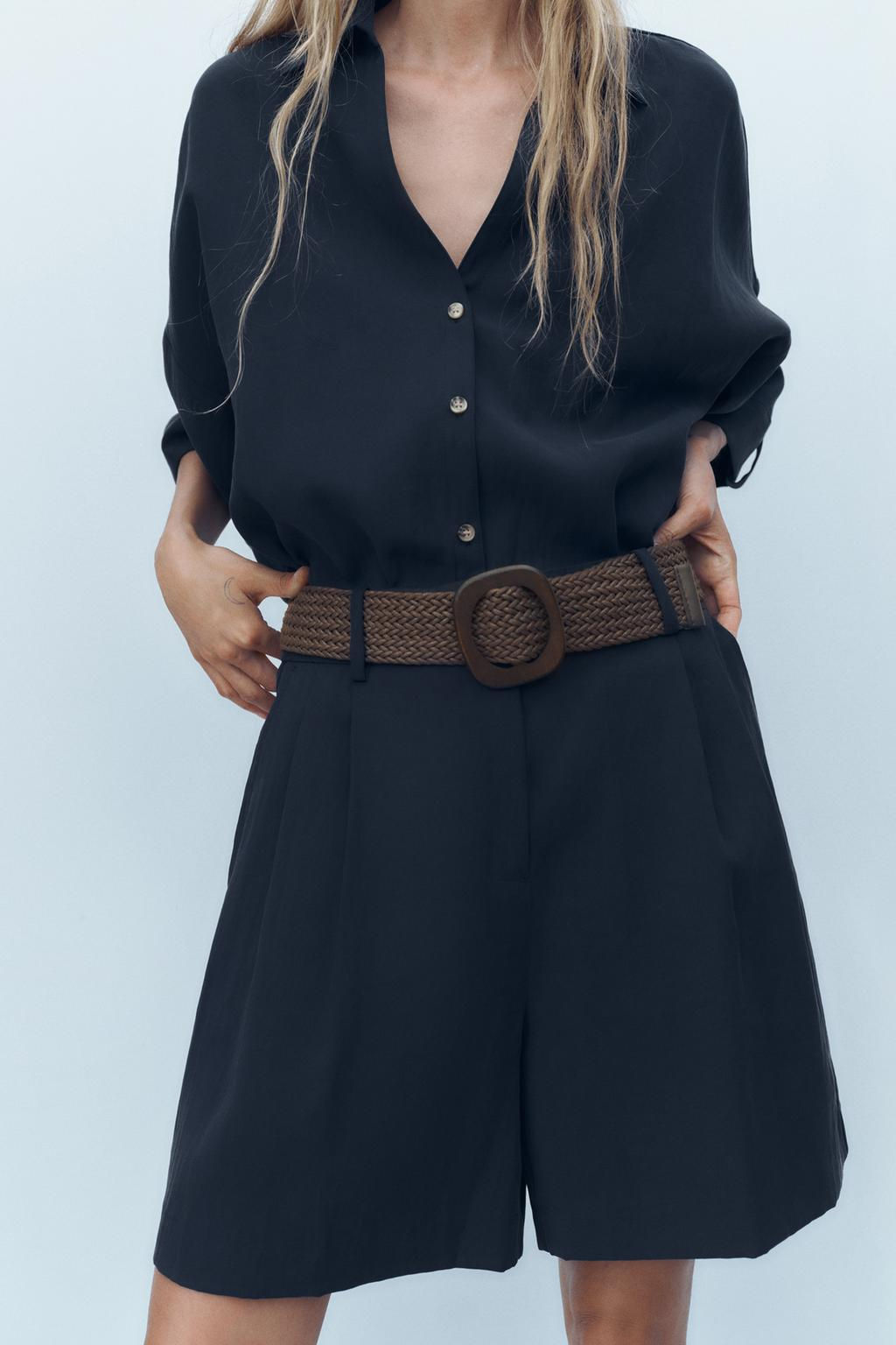 BERMUDA SHORTS WITH DARTS AND BELT - Zara фото 11