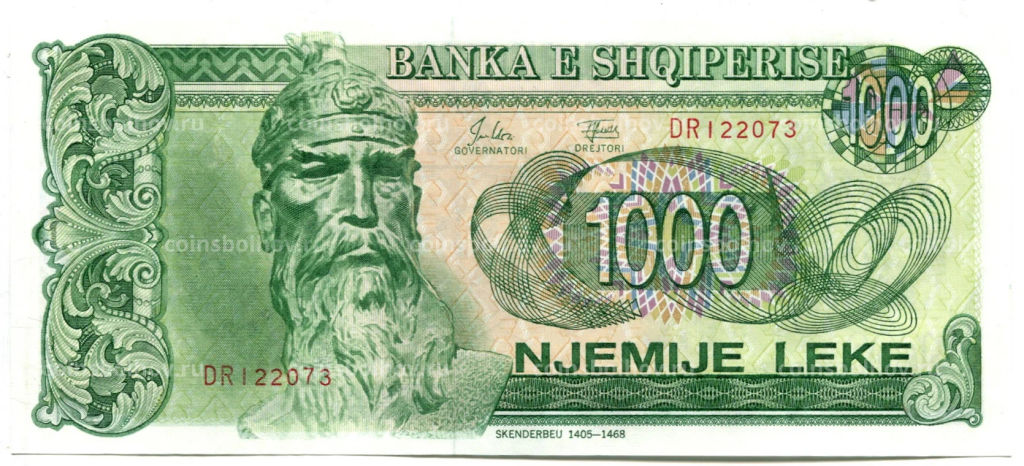 Банкнота 1000 лек 1992 года Албания