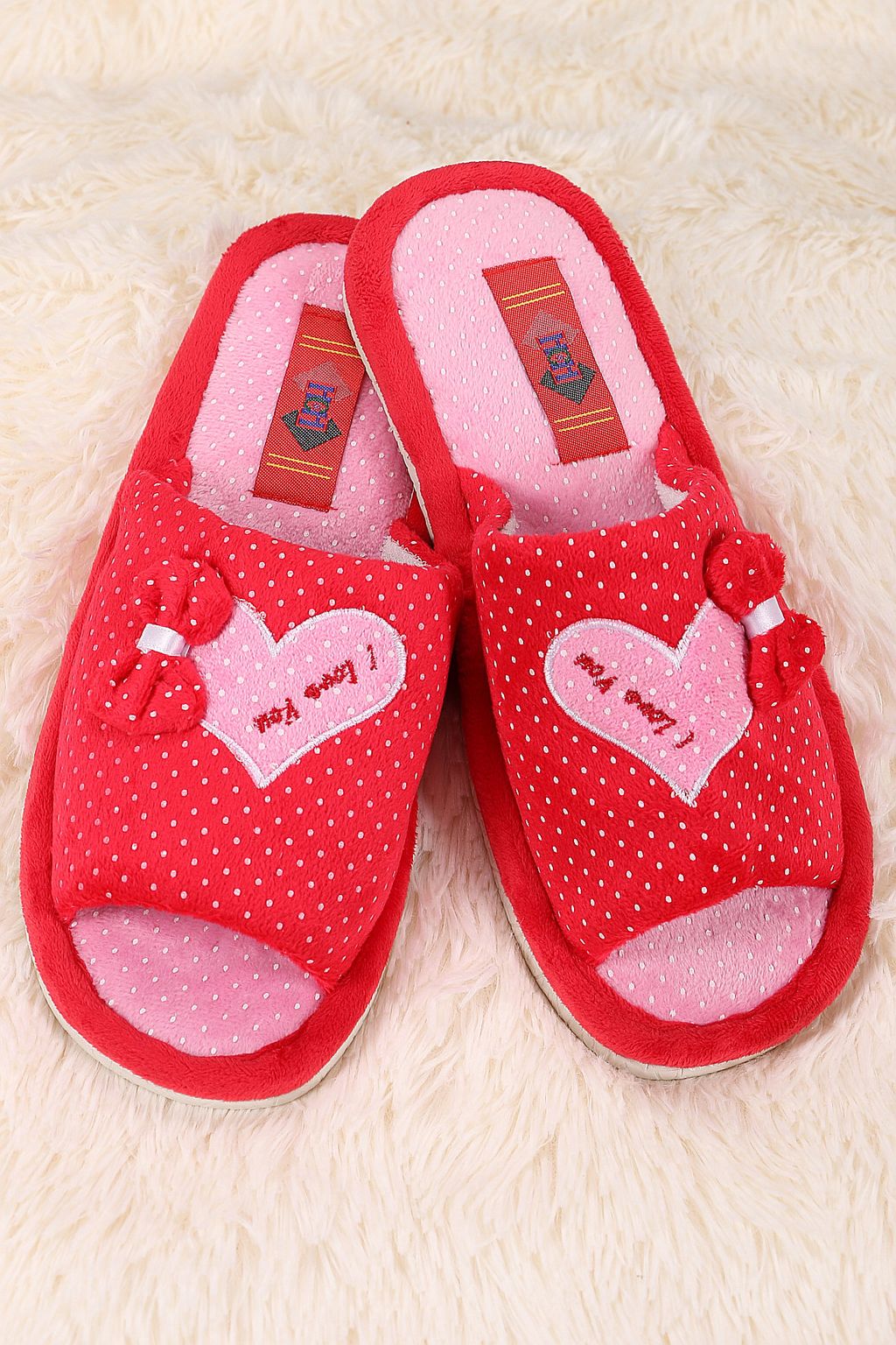 Тапочки красные домашние