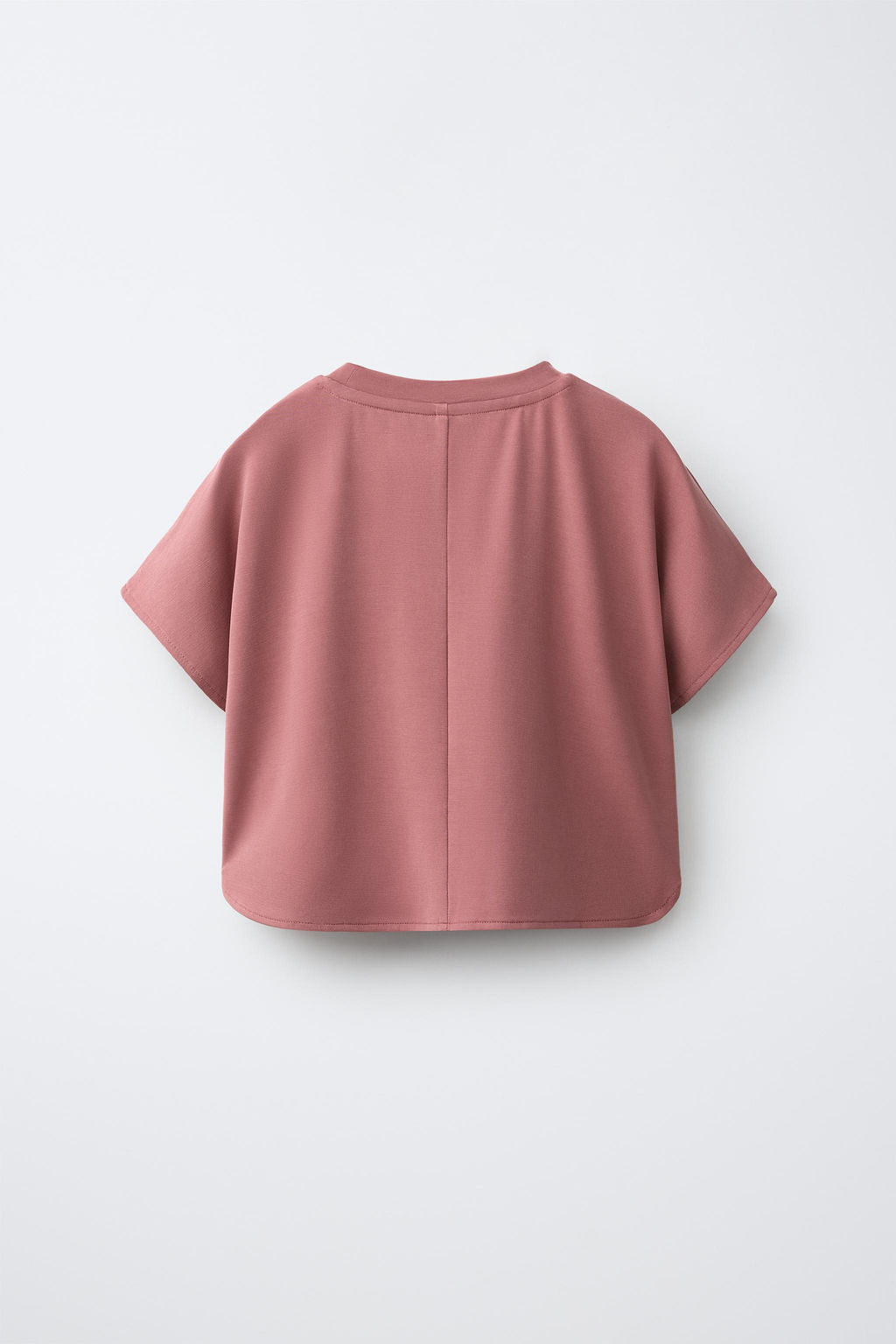 CAMISETA FLUIDA GYM CON MODAL / Rosa empolvado
