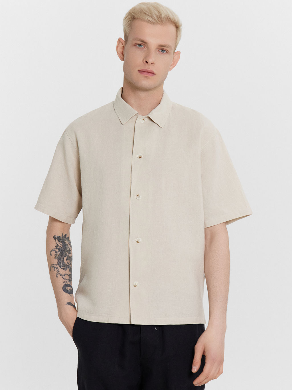 Рубашка мужская бежевая - Mark formelle фото 2