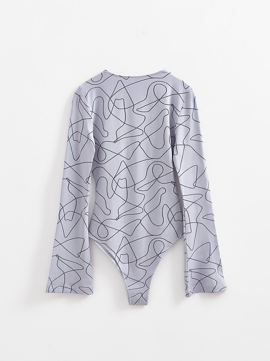 CONTE Боди из вискозы с расклешенными рукавами LBD 3145 pearl blue-lines - Conte elegant фото 6