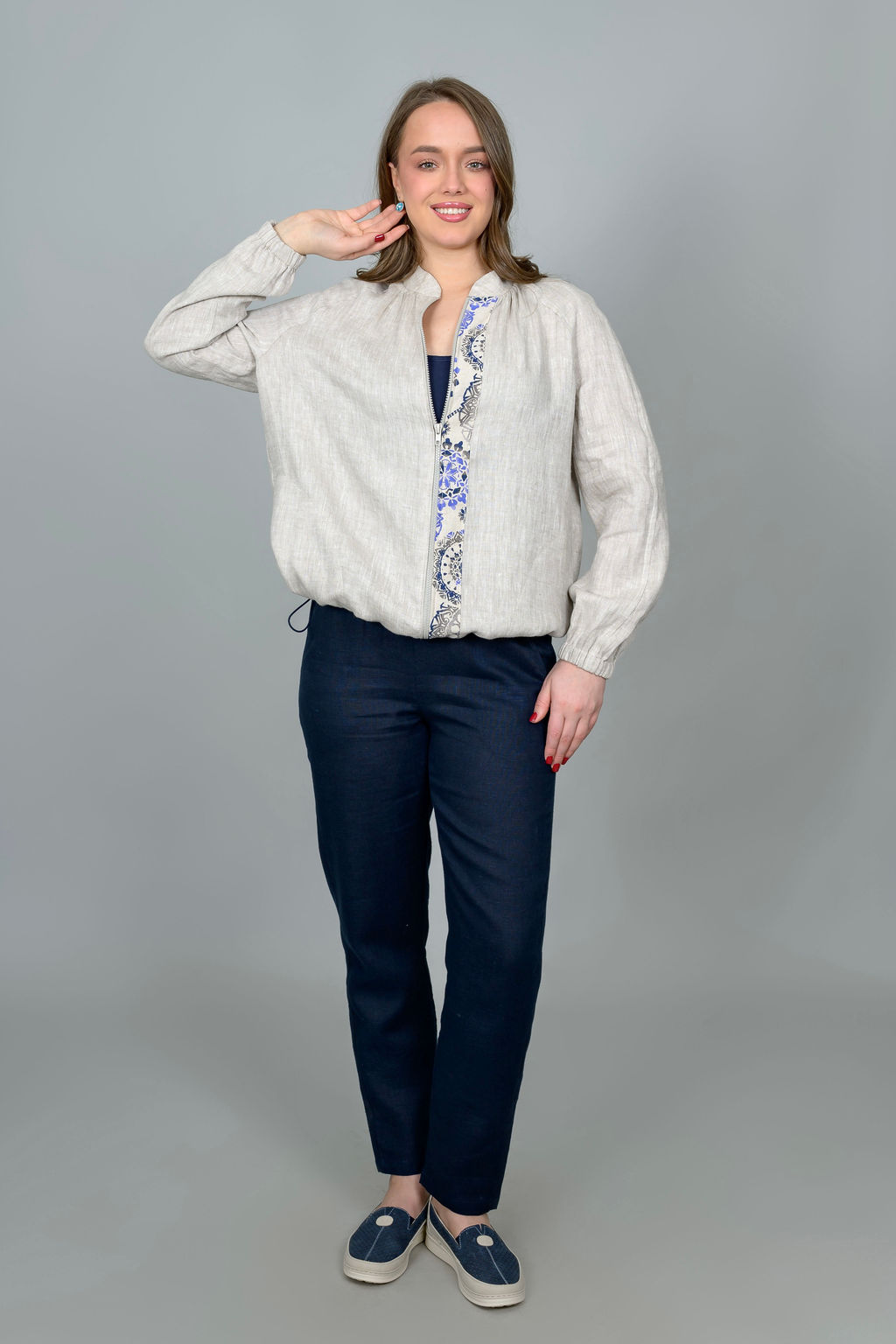 Бомбер лен 100% - Новый лен фото 3