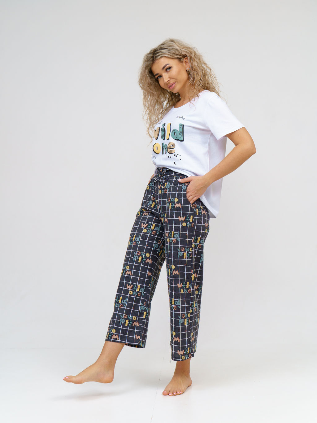 926 Пижама "Клетка/фуме"