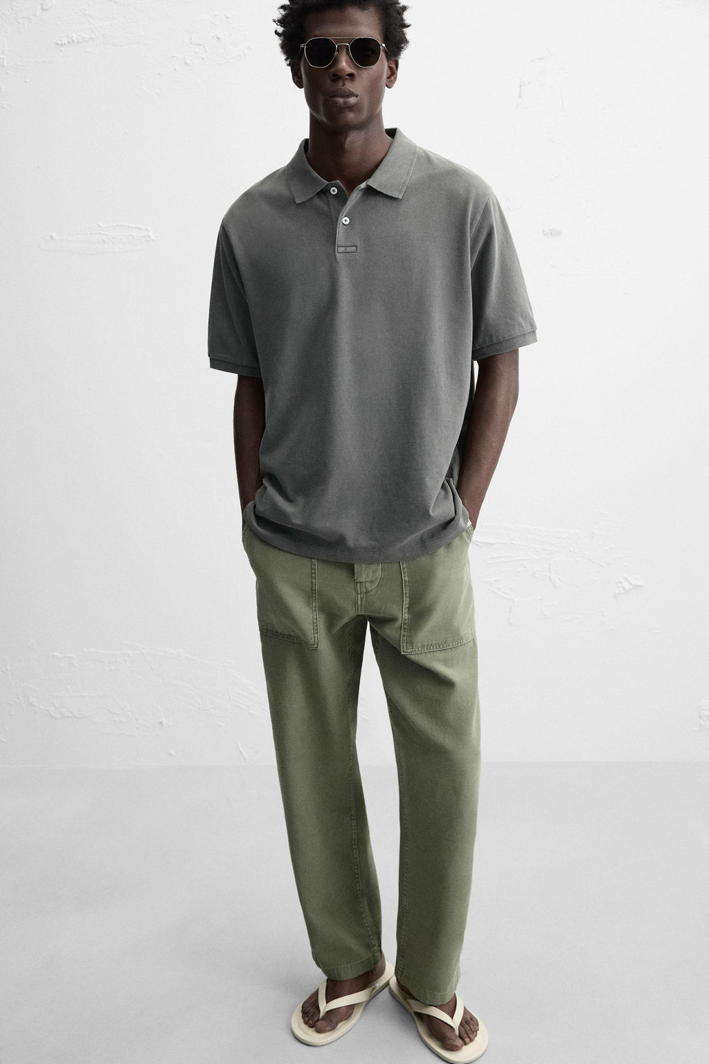 WASHED PIQU_ POLO SHIRT - Zara фото 6