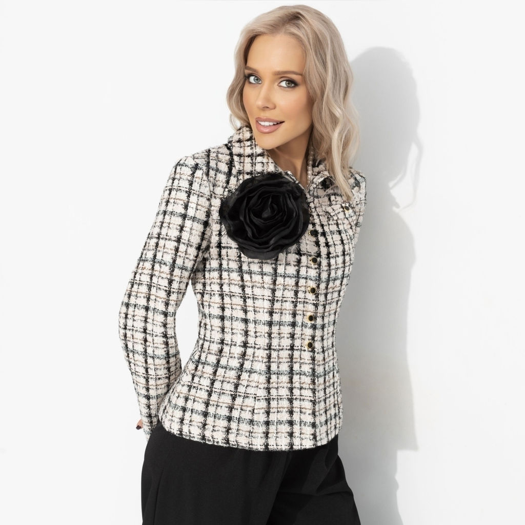 Брошь из органзы, Полуночная роза - Charutti фото 16