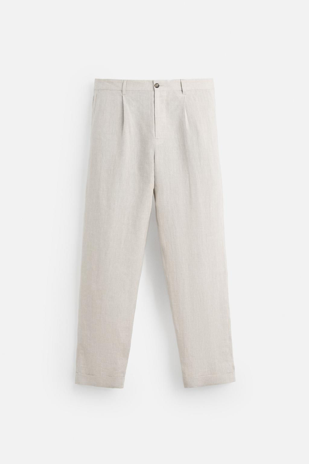 100% LINEN SUIT TROUSERS - Zara фото 7
