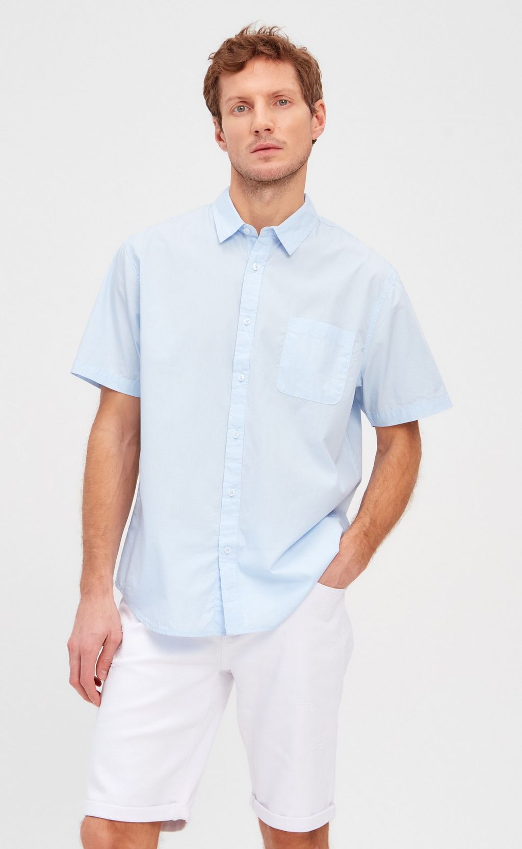 Рубашка к/р F311-0450-1 pale blue - Fine joyce фото 4