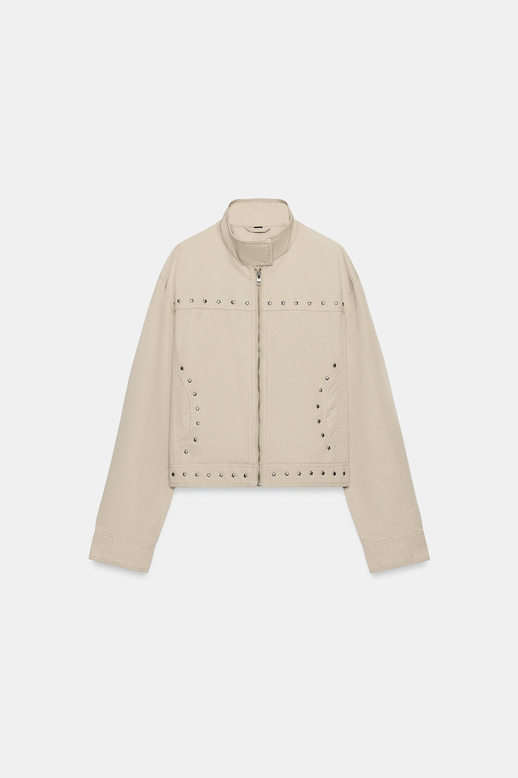 CHAQUETA EFECTO LAVADO TACHAS / Beige claro - Zara фото 3