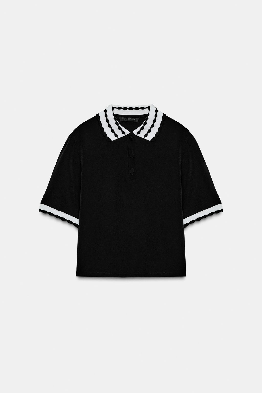 CONTRAST POLO TOP - Zara фото 7