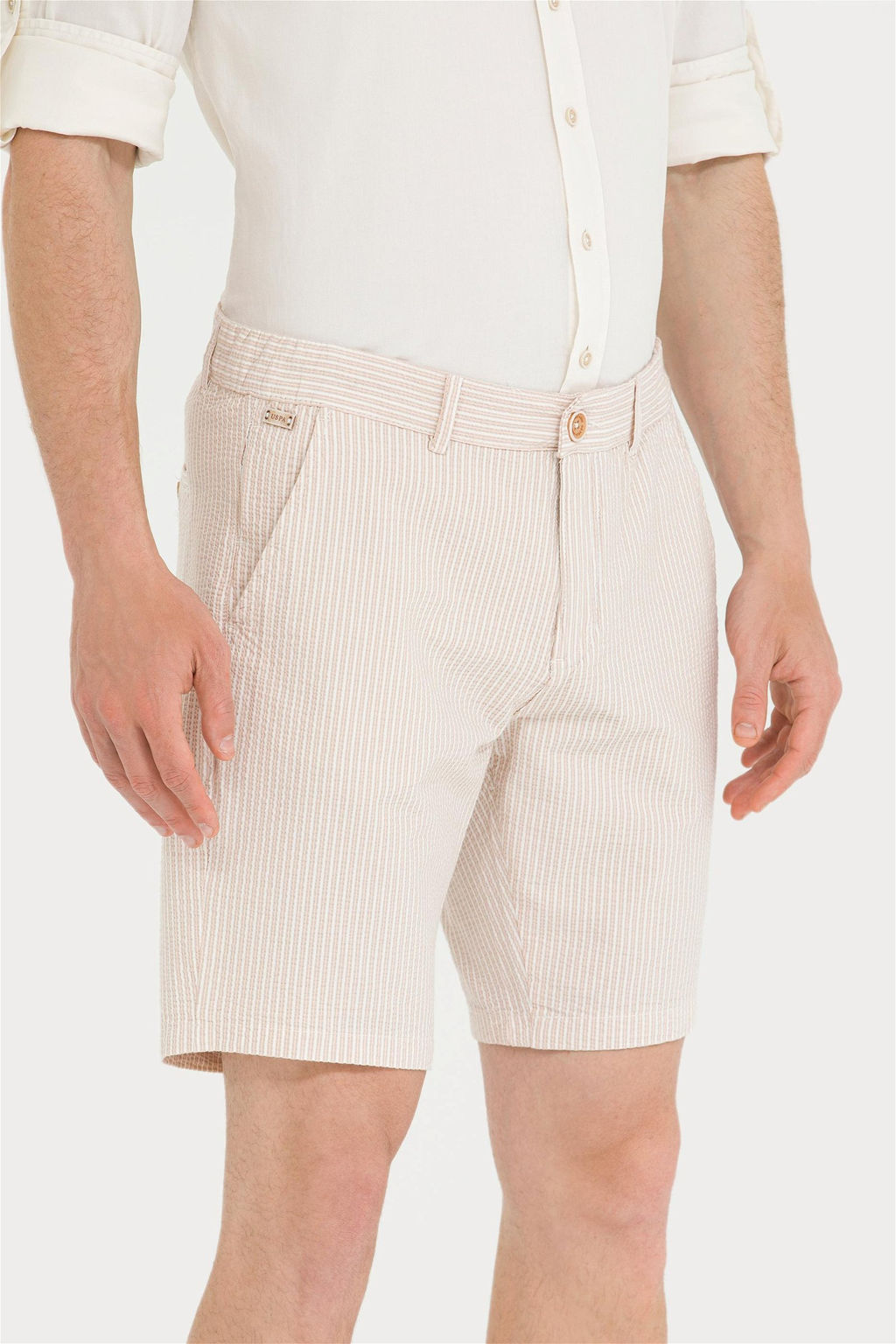 Мужские верблюжьи тканые шорты - U.s. polo assn фото 12