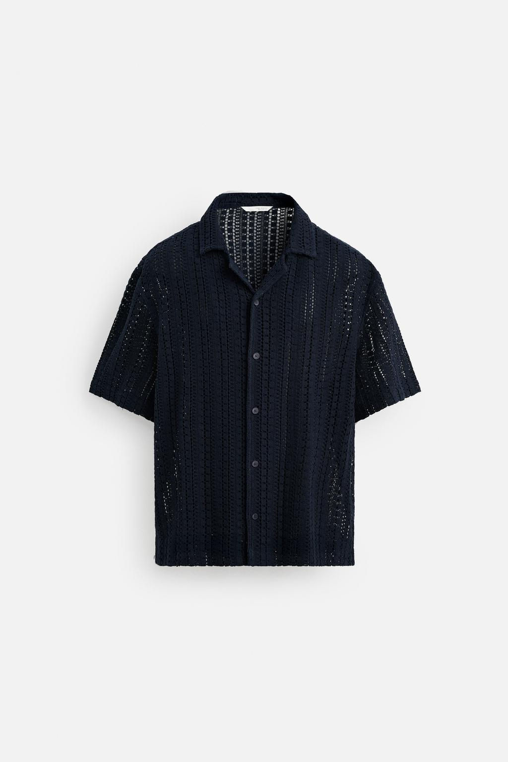 CROCHET TEXTURED SHIRT - Zara фото 2