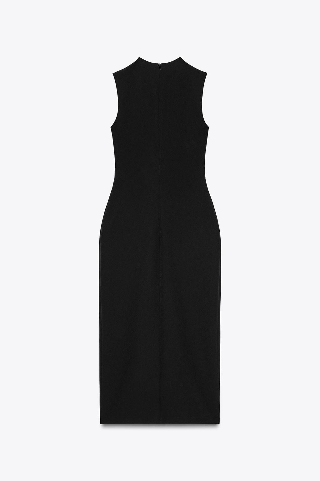 MIDI CREPE BELT DRESS - Zara фото 9