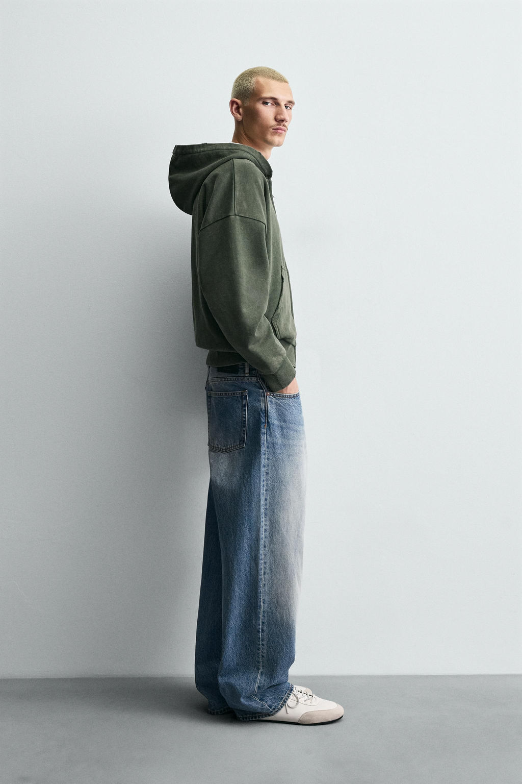 COMBINED CHECK HOODIE - Zara фото 3