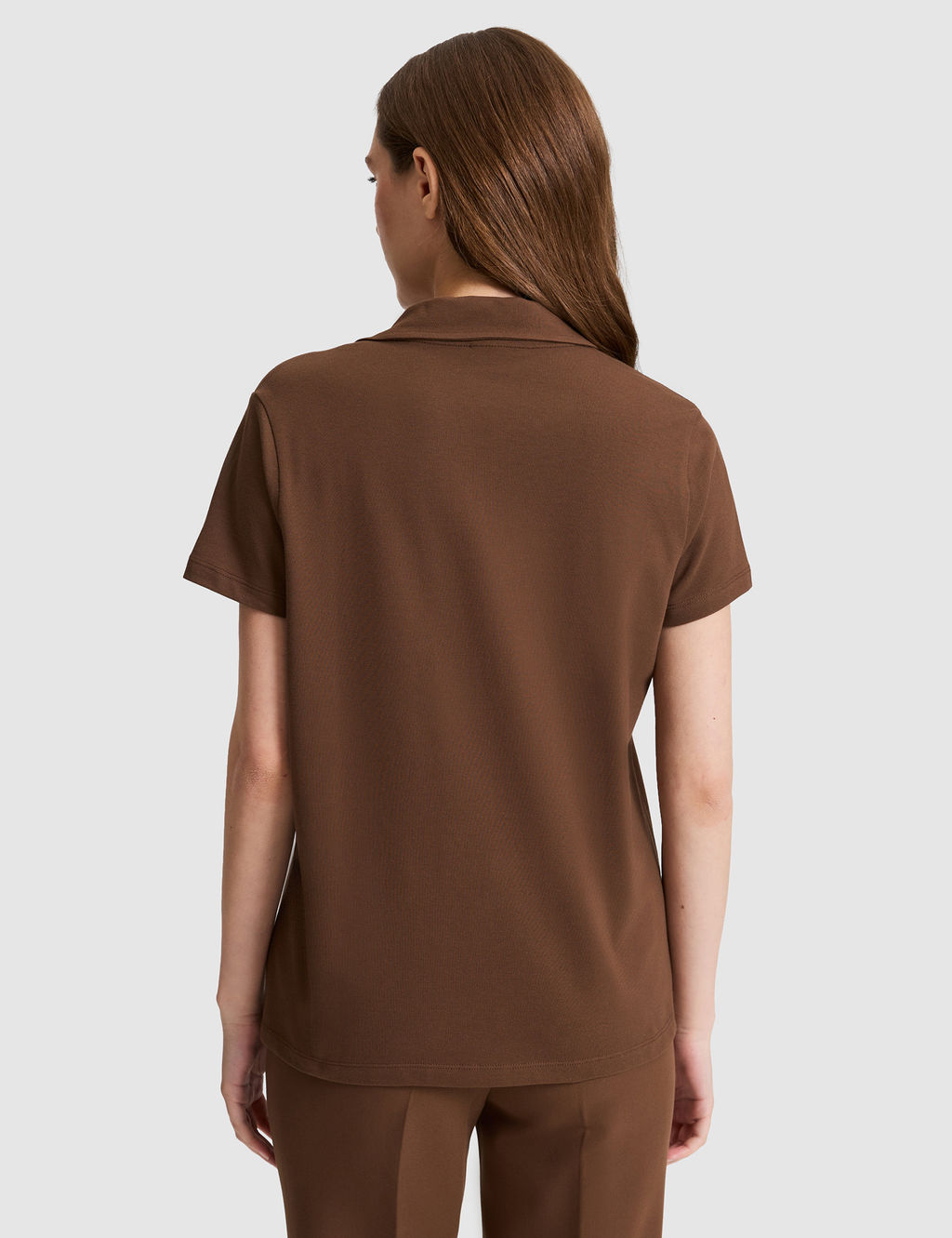 Kahverengi Comfort Fit Polo Yaka Ti__rt