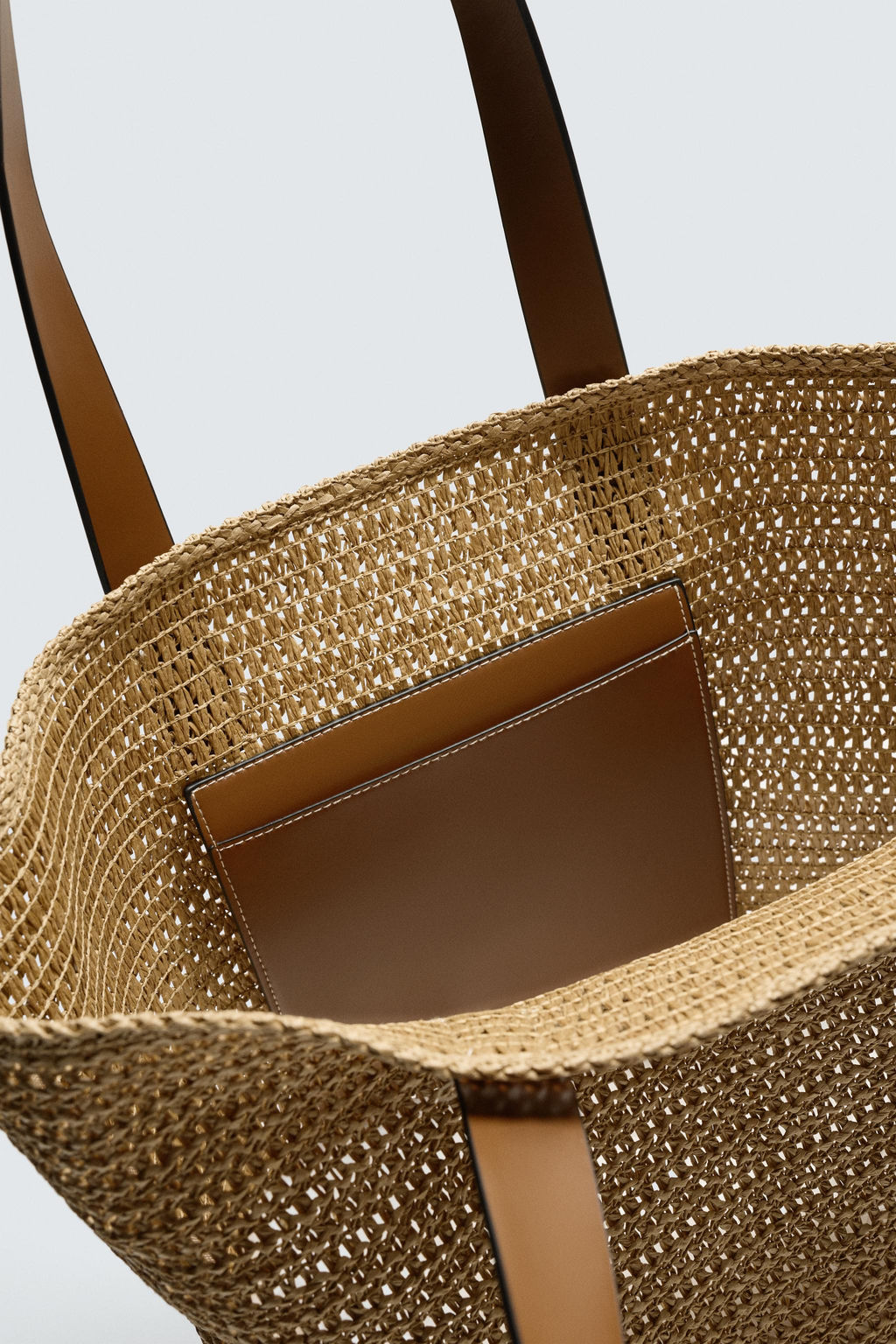 BOLSO SHOPPER TRENZADO / Blanco Crudo - Zara фото 5