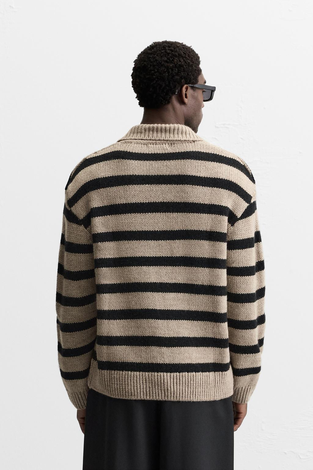 STRIPED KNIT POLO SHIRT - Zara фото 4