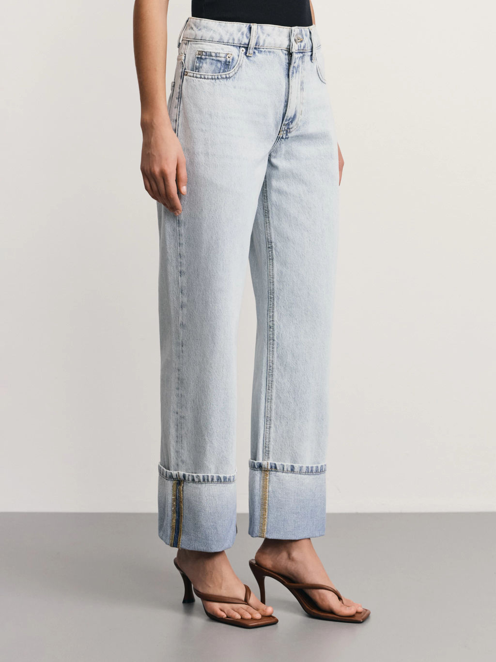 Джинсы straight с подворотами / Zarina  фото 8