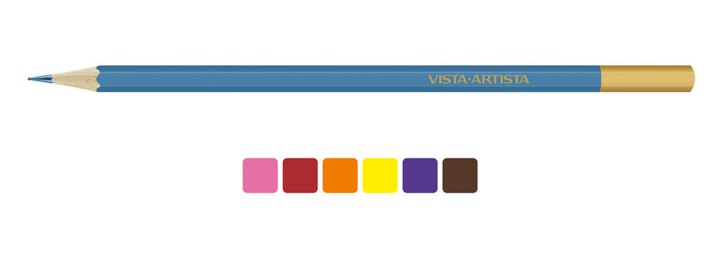 VISTA-ARTISTA Extra Fine VWPB-06 Ботаника Акварельные карандаши набор заточенный 8 х 6 цв. 01 Подсолнух  фото 8