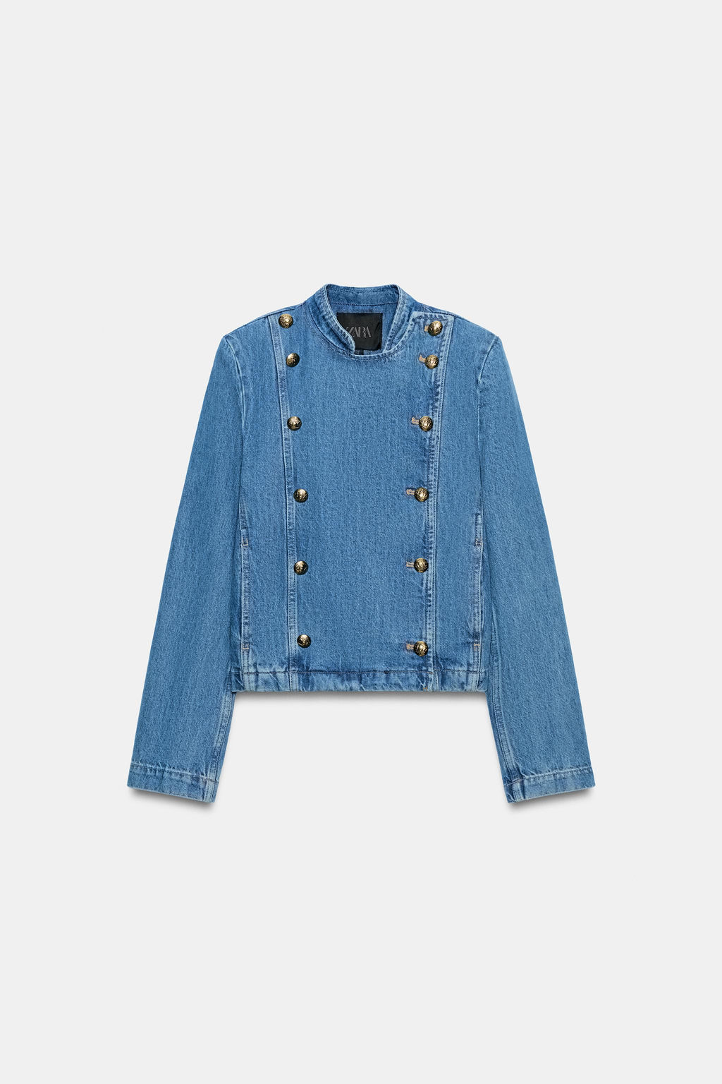 CHAQUETA DENIM HOMBRERAS ZW COLLECTION / Azul lavado - Zara фото 8