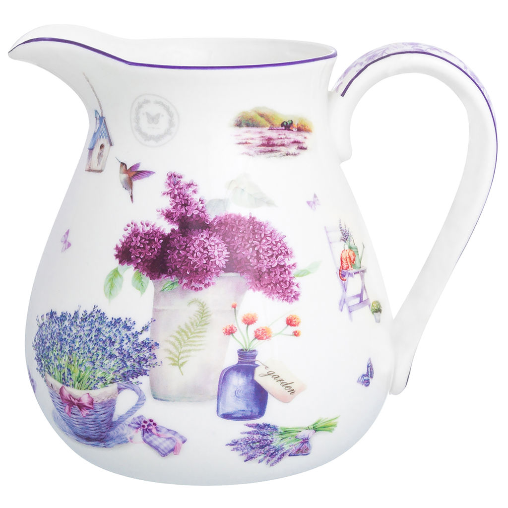 Кувшин 1,2 л 17*13,5*15 см "Лаванда" NEW BONE CHINA