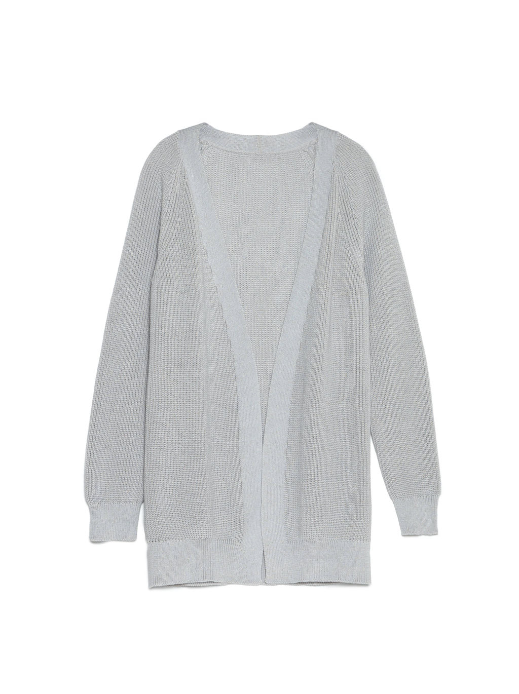 CONTE Удлиненный кардиган из итальянской пряжи с вискозой и хлопком LDK 076 shiny grey - Conte elegant фото 3