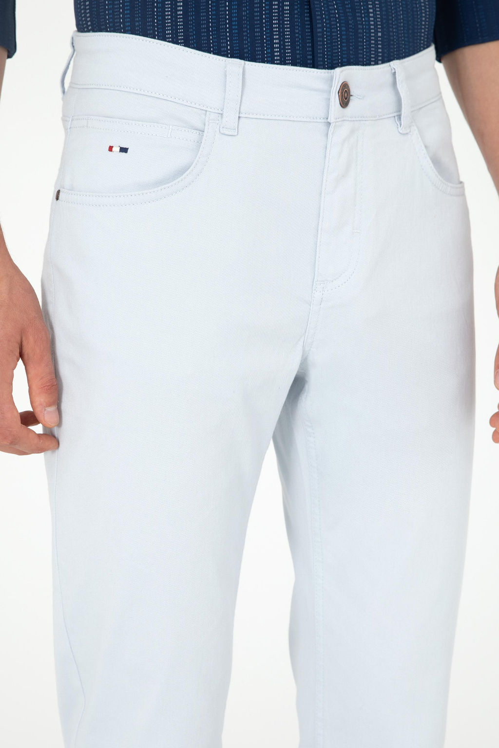 Мужские голубые брюки из плотной ткани - U.s. polo assn фото 5