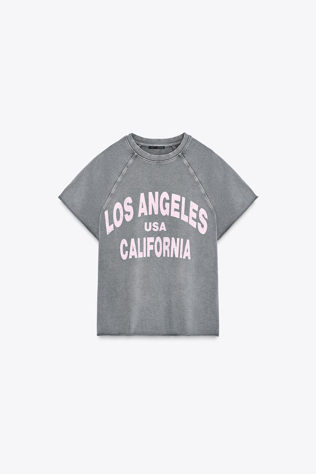 WASHED-EFFECT TEXT PLUSH SWEATSHIRT - Zara фото 6