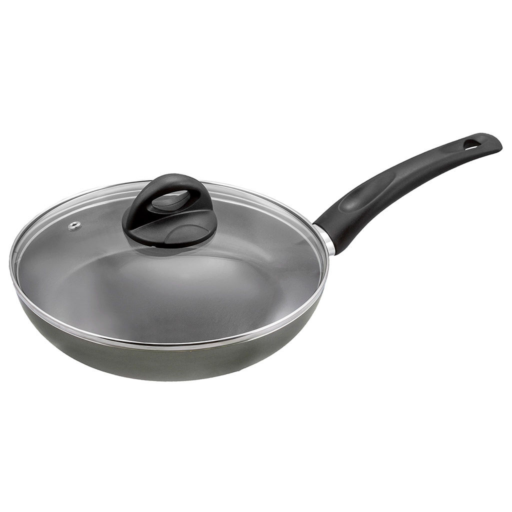 Dream Сковорода с антипригарным покрытием д26см, h5см, s3мм, стеклянная крышка (Россия)