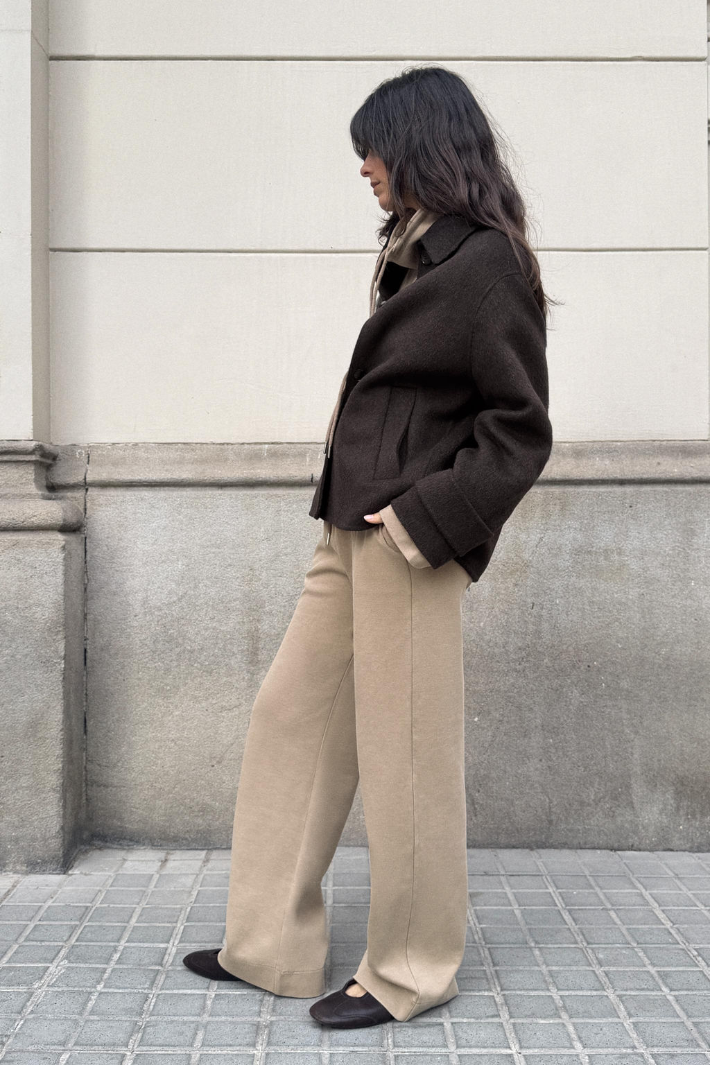 WASHED-EFFECT INTERLOCK TROUSERS - Zara фото 8