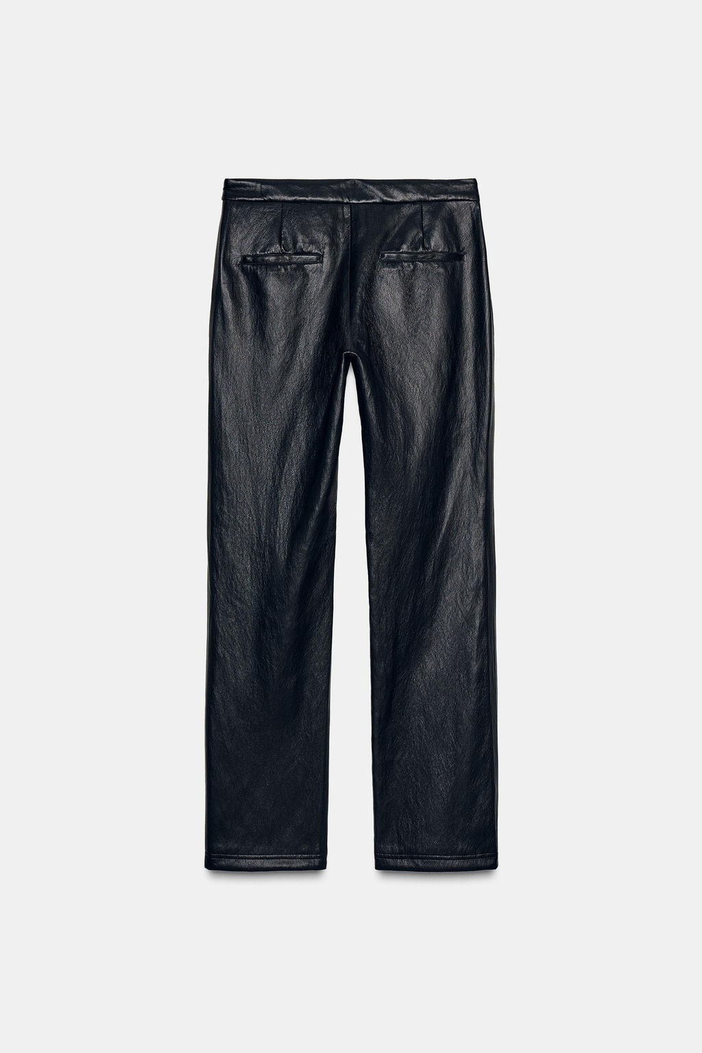 FAUX LEATHER FLARE TROUSERS - Zara фото 7