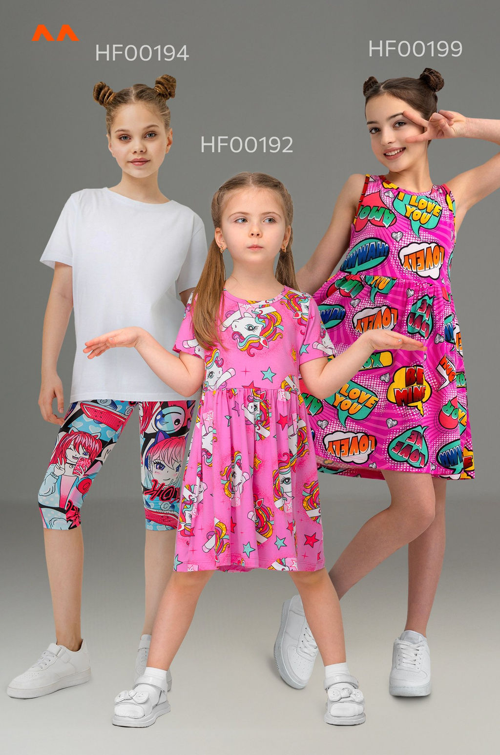 Летний костюм для девочки из бамбука Happyfox