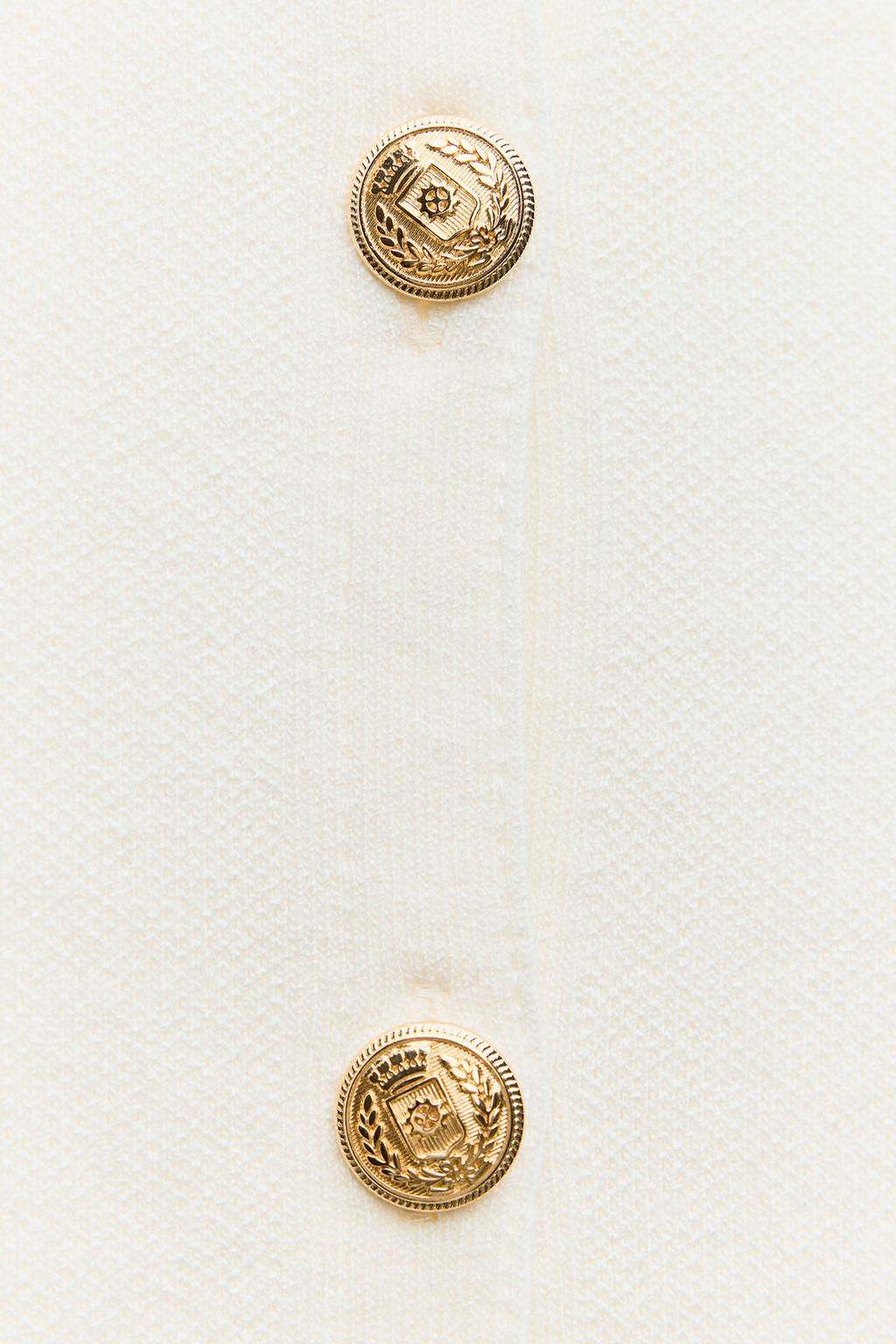 PLAIN KNIT SHORT SLEEVE CARDIGAN - Zara фото 5