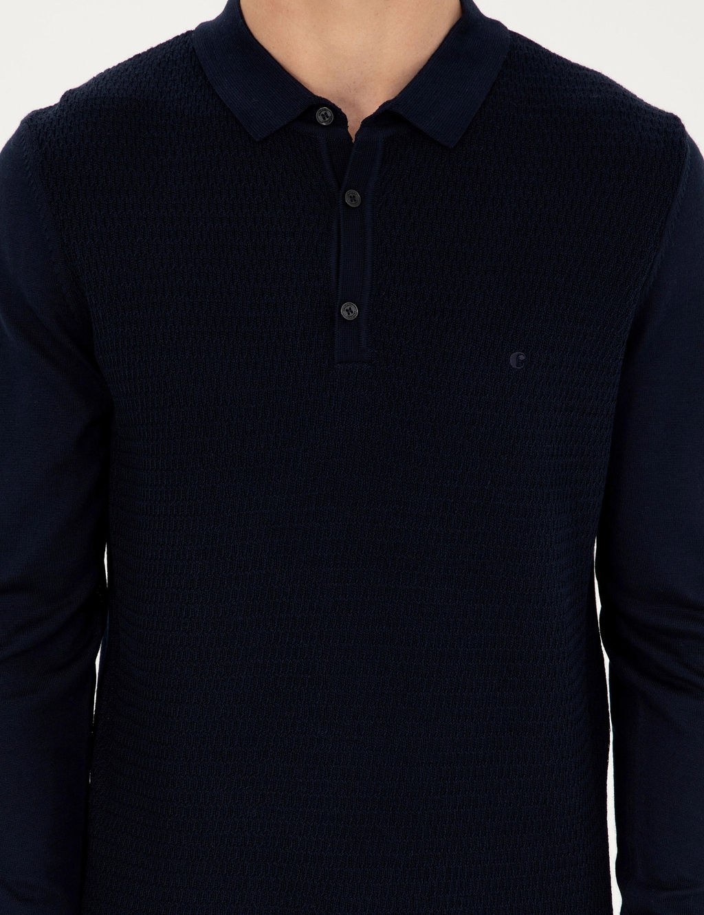 Темно-синий свитер обычного кроя - Cacharel фото 7