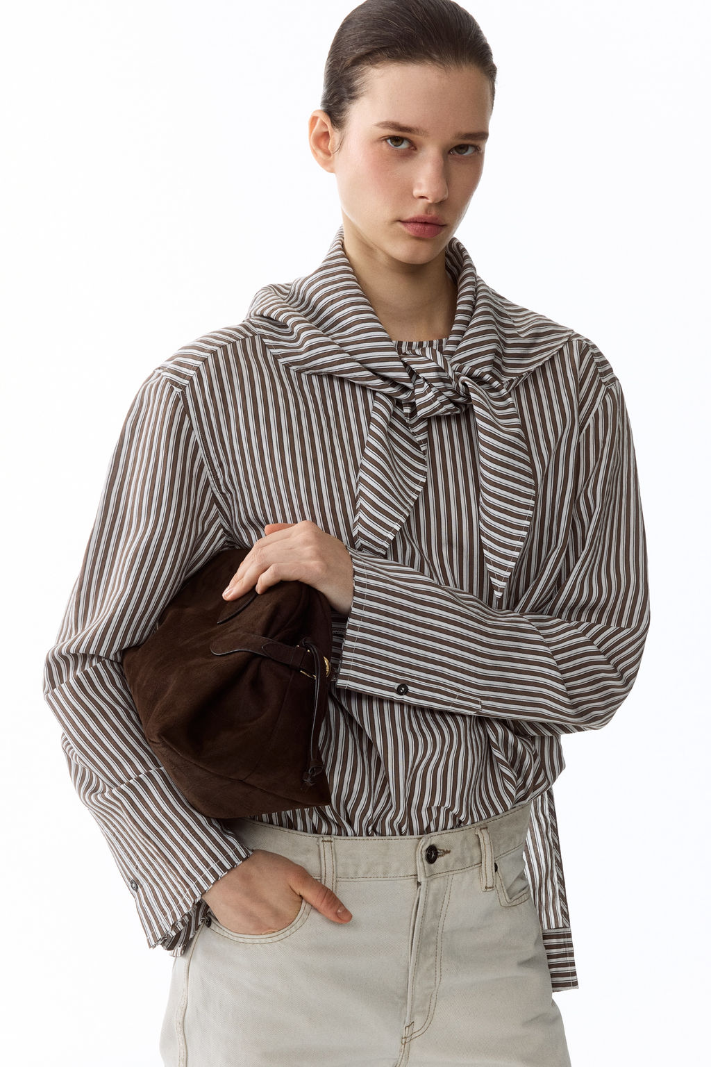 Blusa oversize con pa?uelo - H&m фото 2
