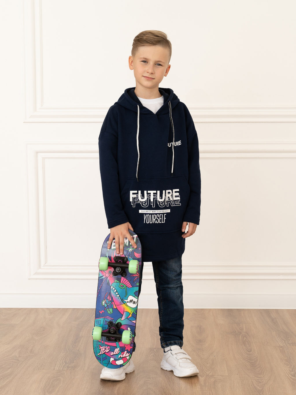 Толстовка детская темносиняя Future