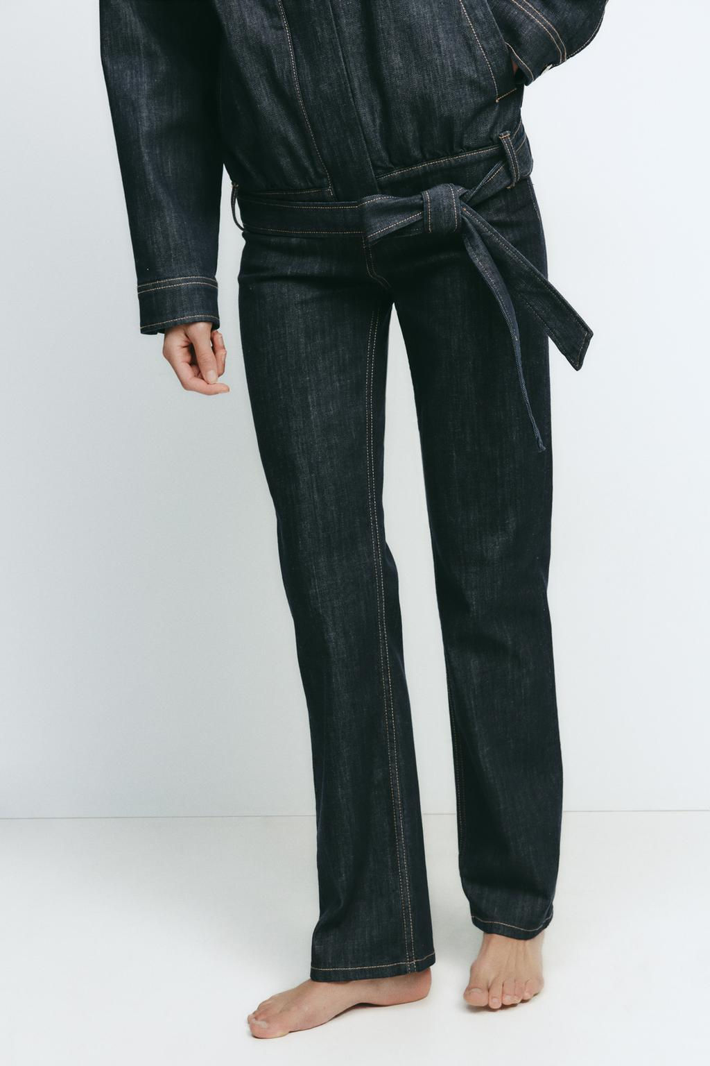 TRF STRAIGHT HIGH-WAIST JEANS - Zara фото 2