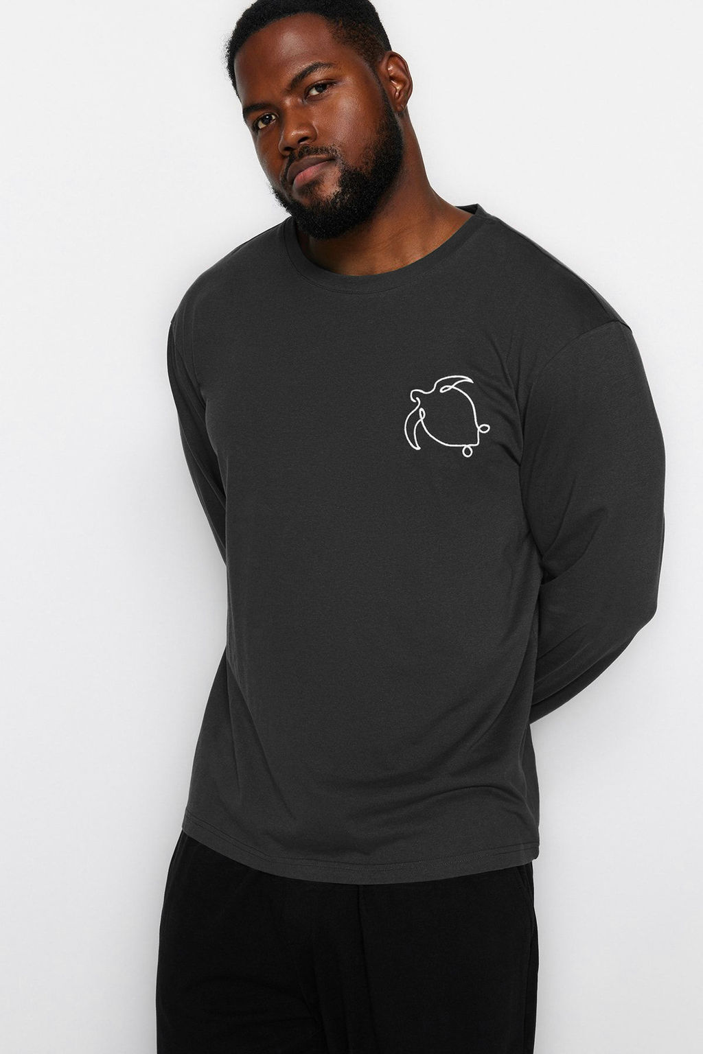 TRENDYOL MAN Yesil %100 Pamuk Regular Fit Nak?sl? Orme Buyuk Beden Pijama Tak?m? TMNAW24AI00004 - Trendyolmilla фото 10