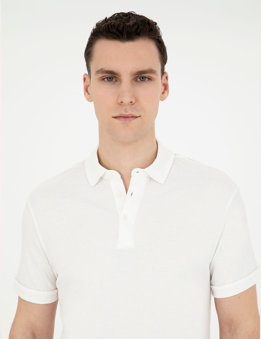 Ekru Slim Fit Ti__rt