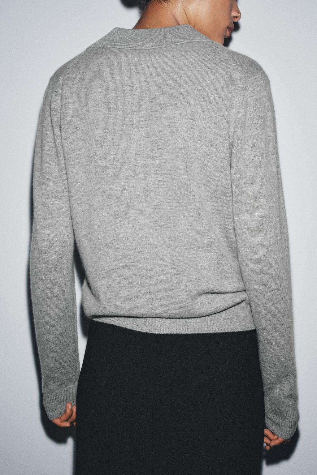 WOOL AND CASHMERE POLO CARDIGAN - Zara фото 3