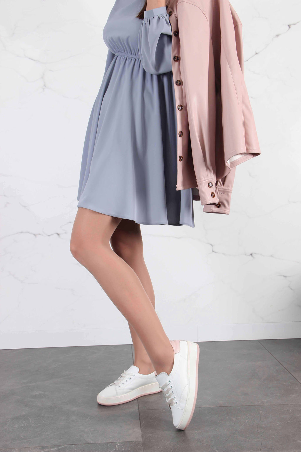 Кеды 131.143.Белый-розовый