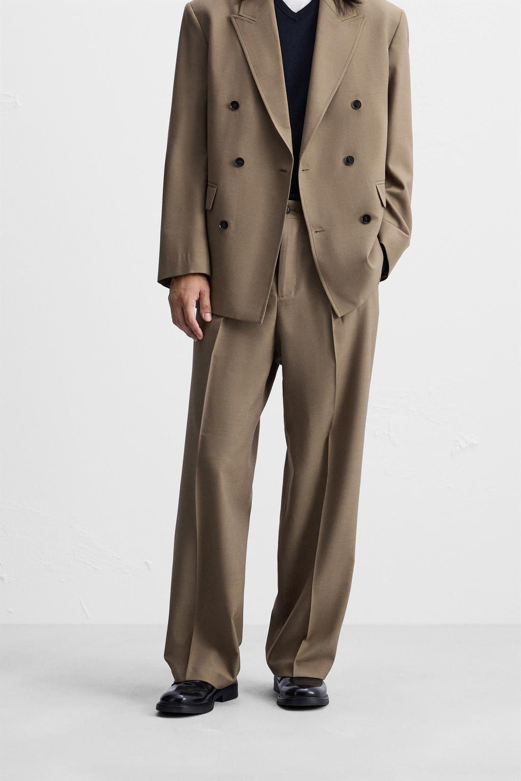 WOOL BLEND SUIT TROUSERS - Zara фото 2