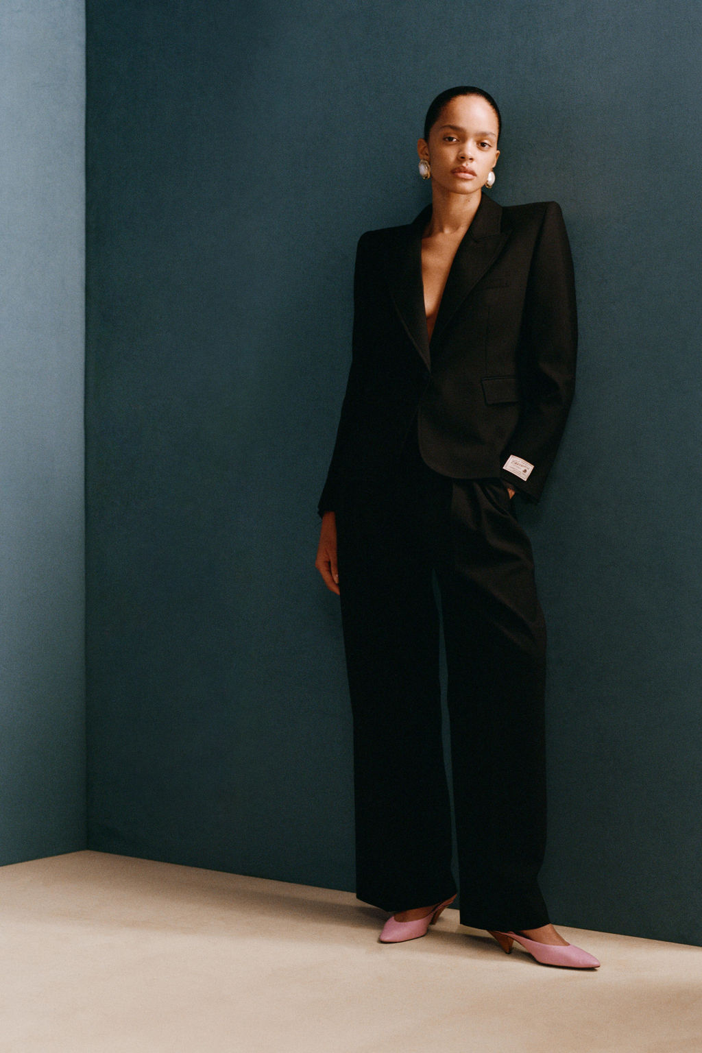 PANTAL?N PINZAS CON LANA WILLY CHAVARRIA X ZARA / Negro фото 2