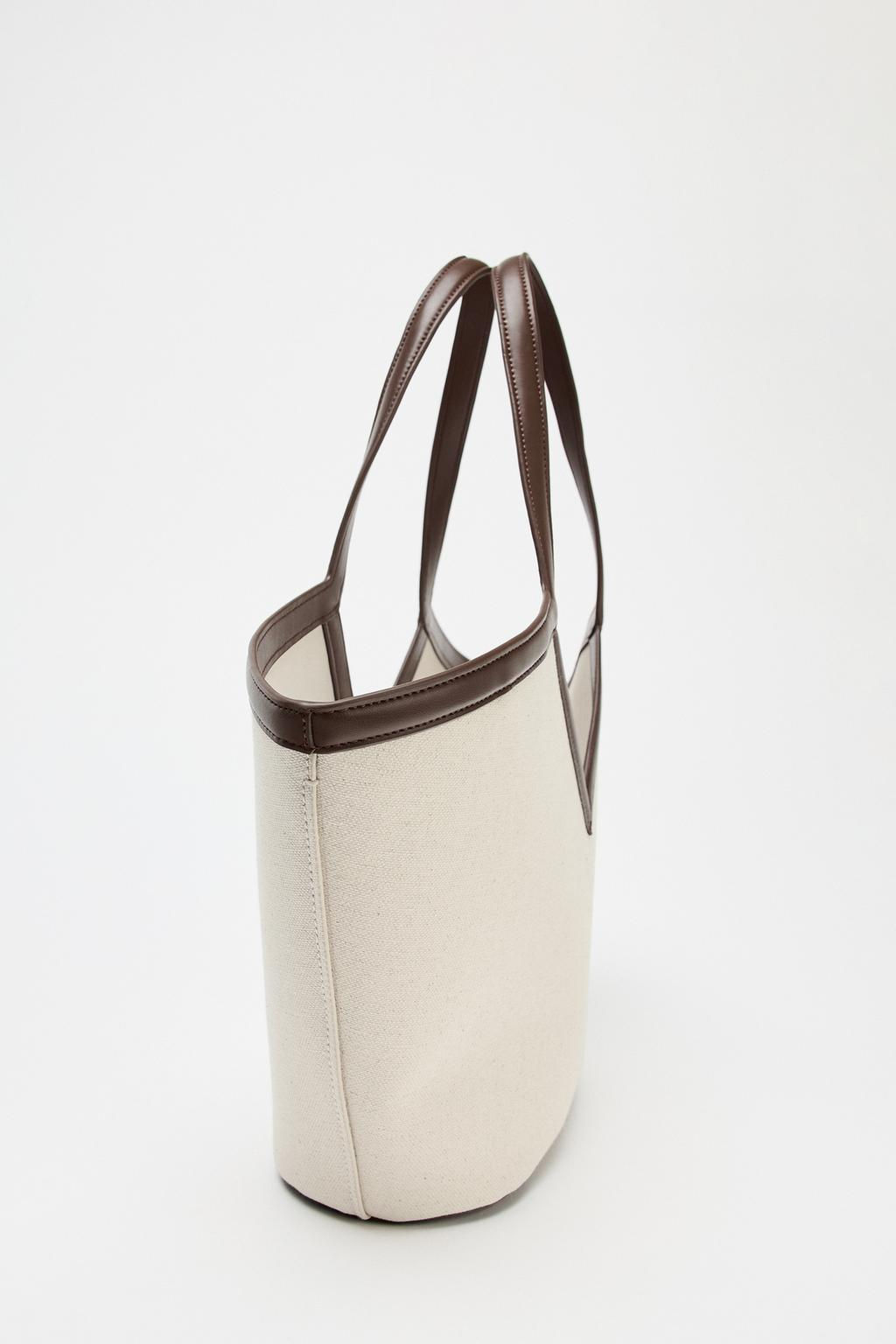 CANVAS CUT-OUT SHOPPER - Zara фото 3