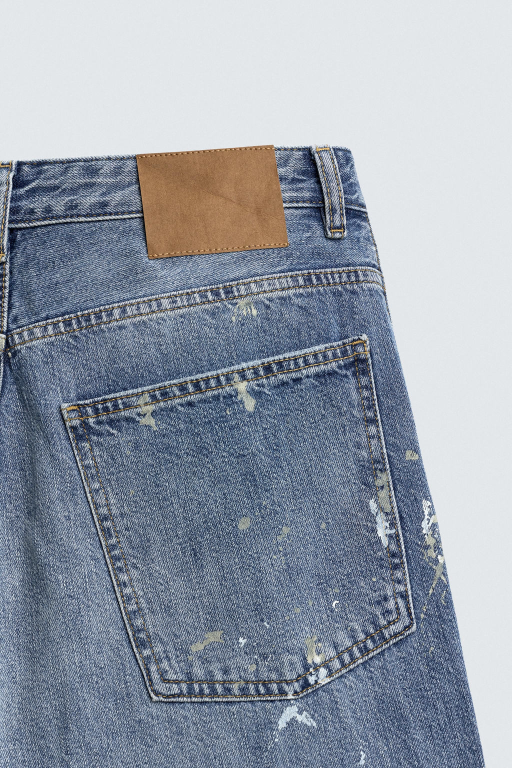 BAGGY FIT JEANS WITH PAINT SPLATTER - Zara фото 10