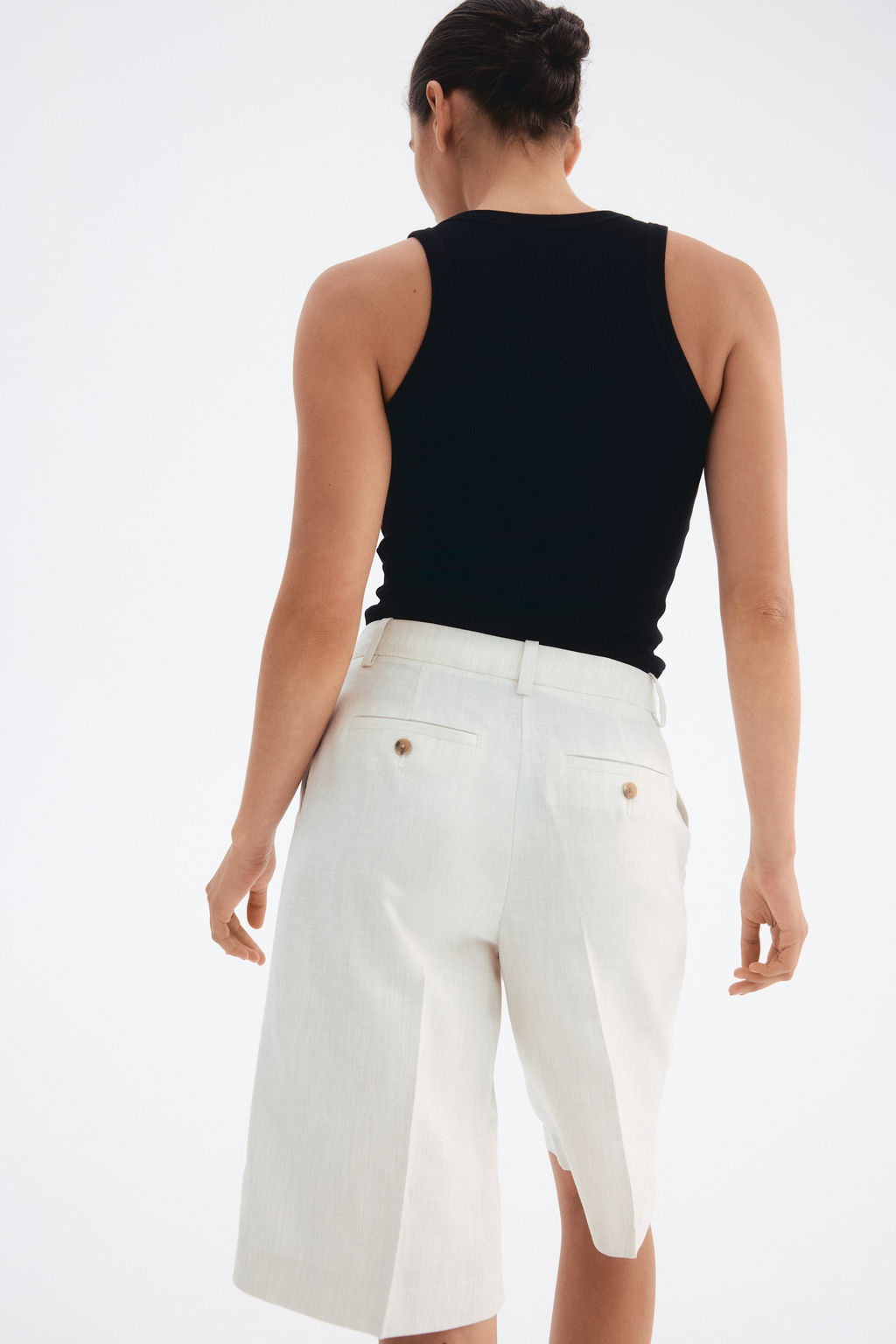 Bermudas en mezcla de lino - H&m фото 4
