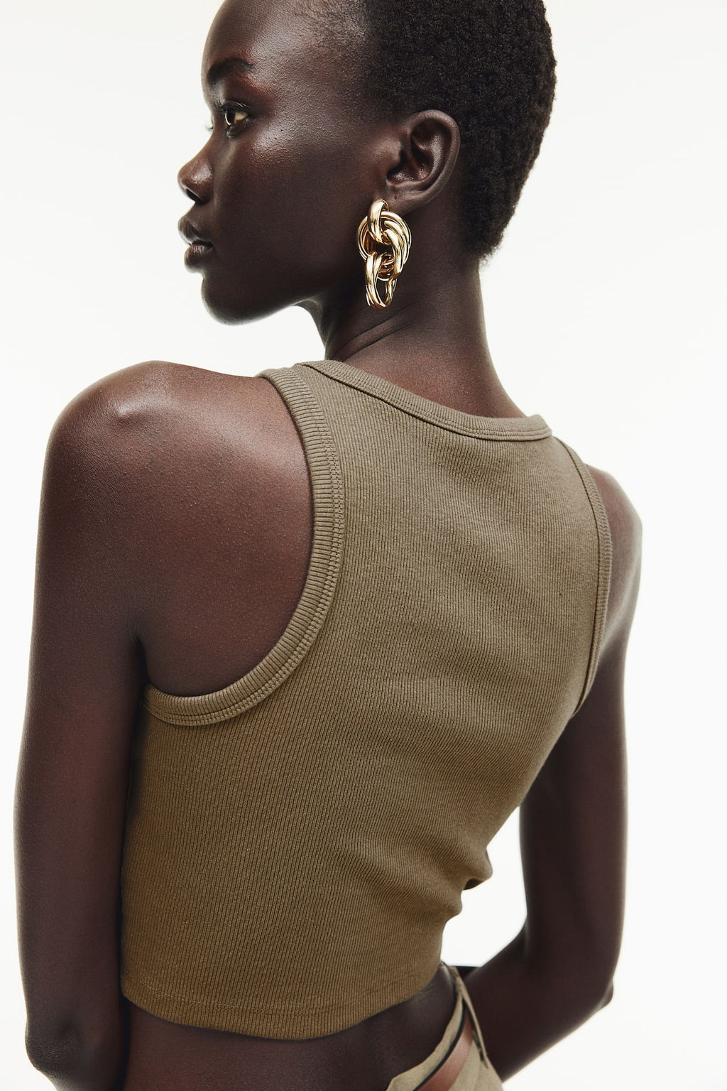 Camiseta cropped sin mangas - H&m фото 3