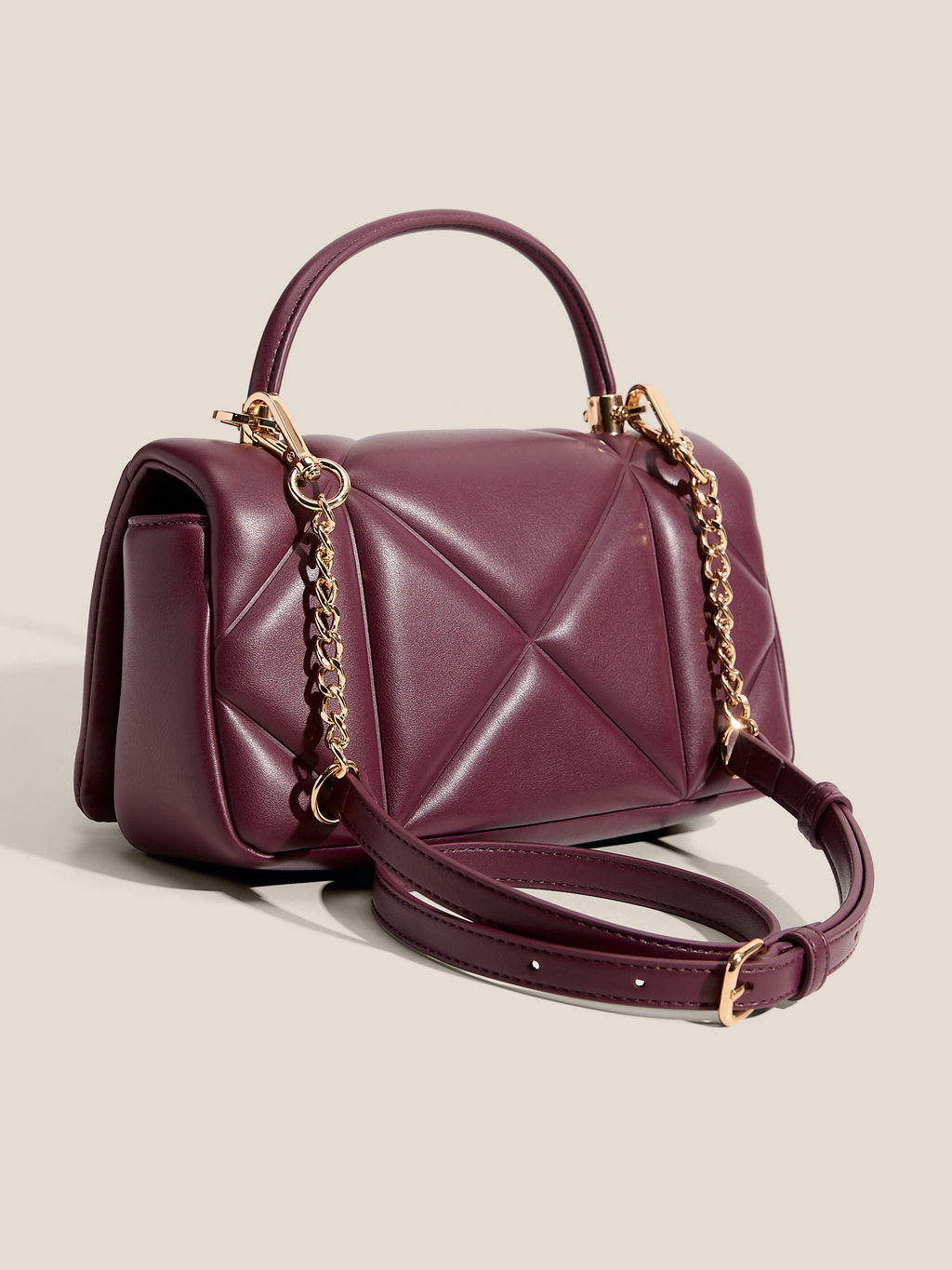 Женская сумка с ручкой LOVE MOSCHINO EMBOSSED Q Артикул 4561086, фиолетово-бордовый  фото 3