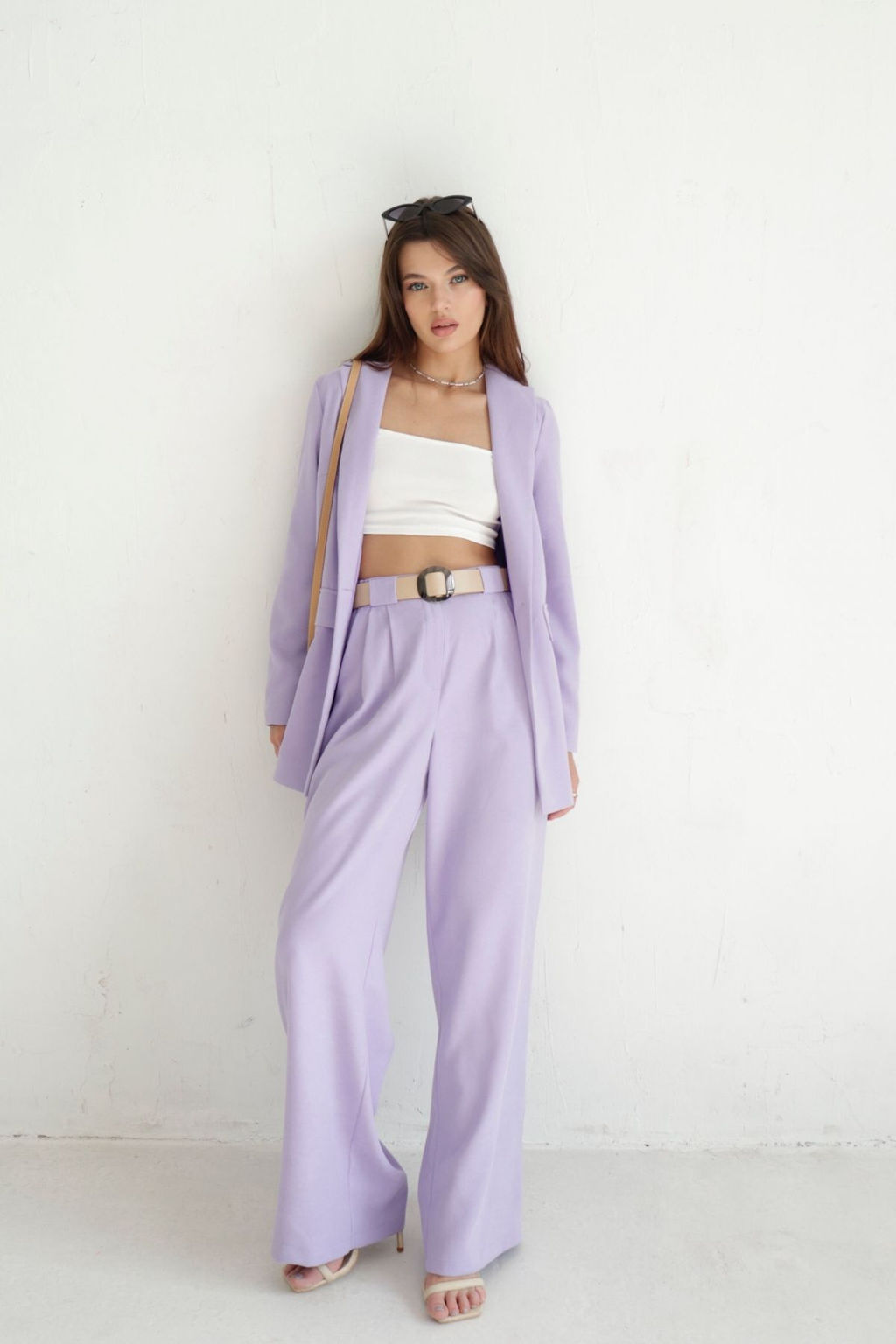 9619 Костюм брючный лавандовый